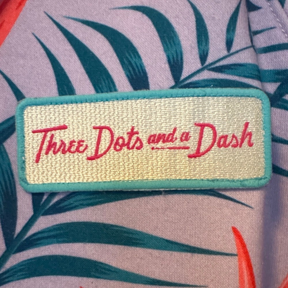 Three Dots and a Dash Chicago Leaf Print Men's Hoodie, Size Small - Picture 4 of 6